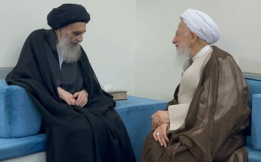 گزارشی از دیدار آیت‌الله جوادی آملی با آیت‌الله سیستانی در نجف اشرف